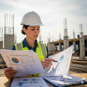 بررسی نتایج آزمایشگاهی بر اساس بخشنامه جریمه بتن وزارت راه