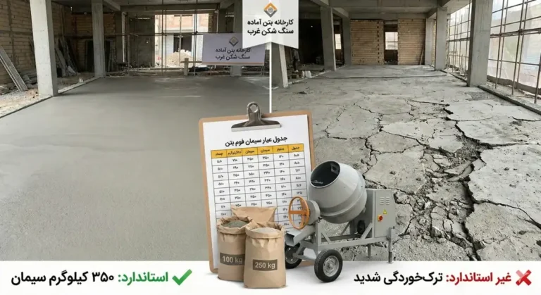 مقدار سیمان در فوم بتن چقدر است؟ + جدول عیار استاندارد